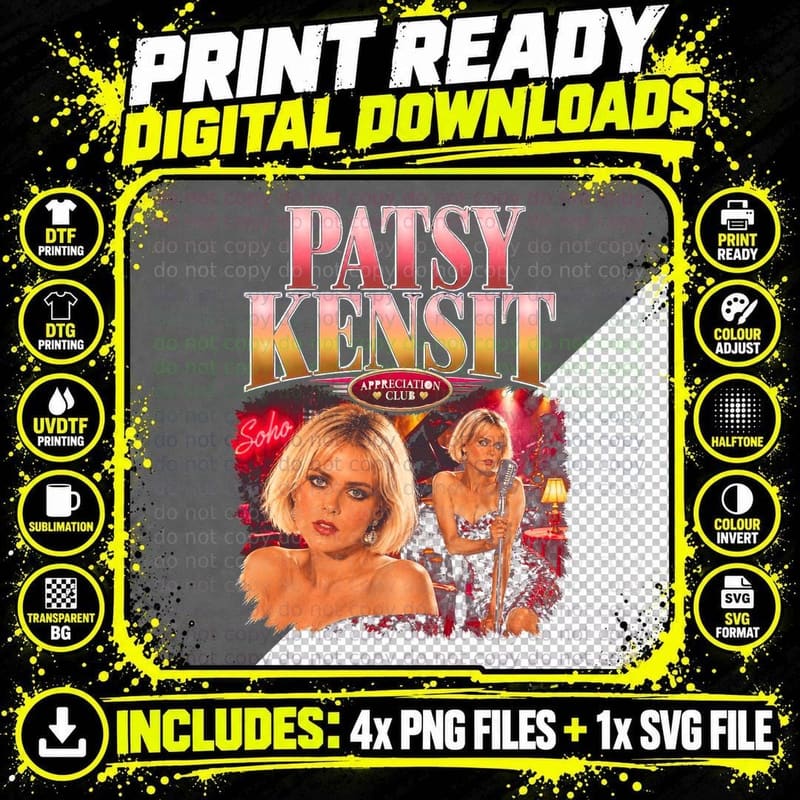 Patsy Kensit Retro 80s Actress Pop Star Appreciation Png SVG Digital Bundle