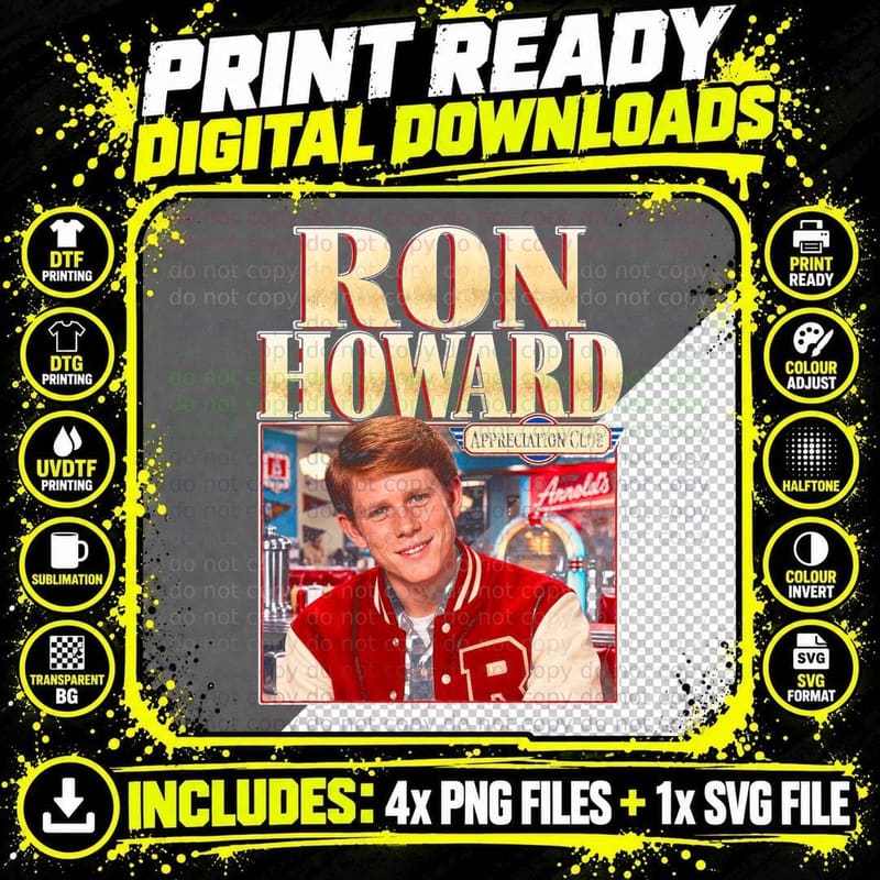 Ron Howard Richie Cunningham Happy Days Retro 70s TV Png SVG Digital Bundle