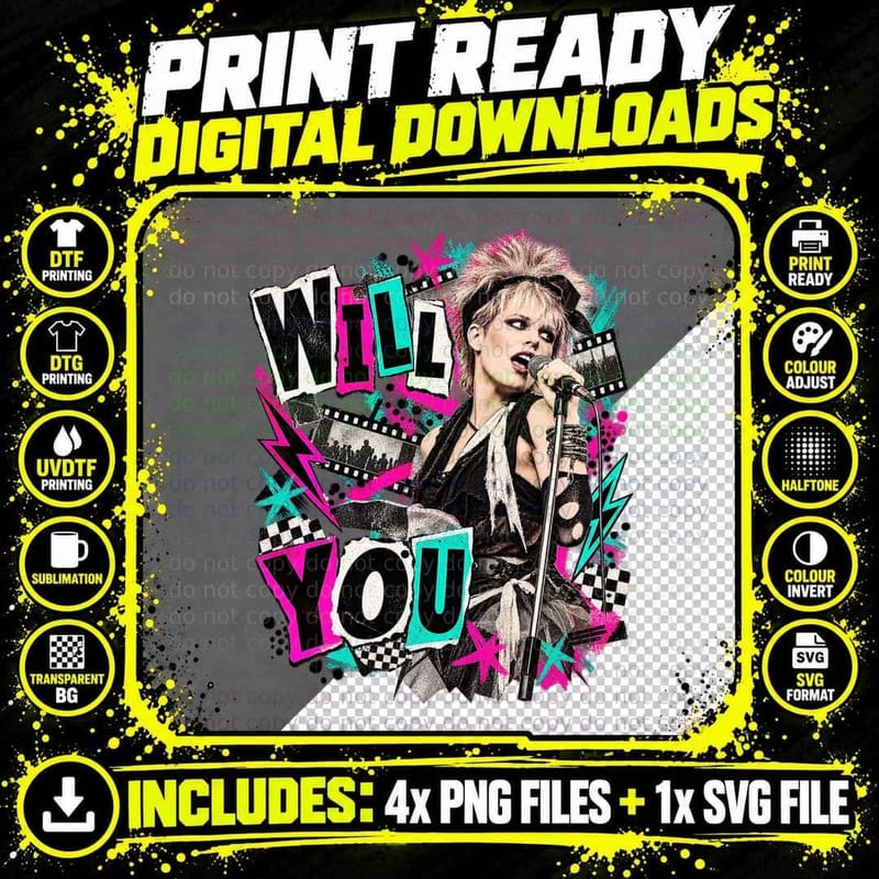 Hazel O'Connor Will You Breaking Glass New Wave Vintage Png SVG Digital Bundle