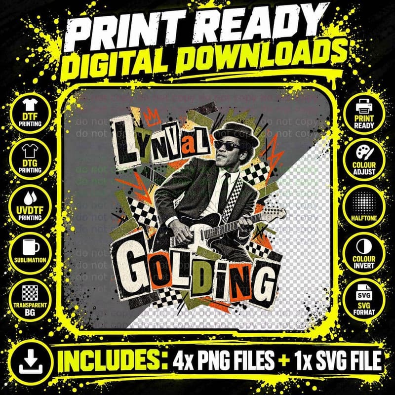 Lynval Golding The Specials Ska 1980 Two Tone Music Png SVG Digital Bundle