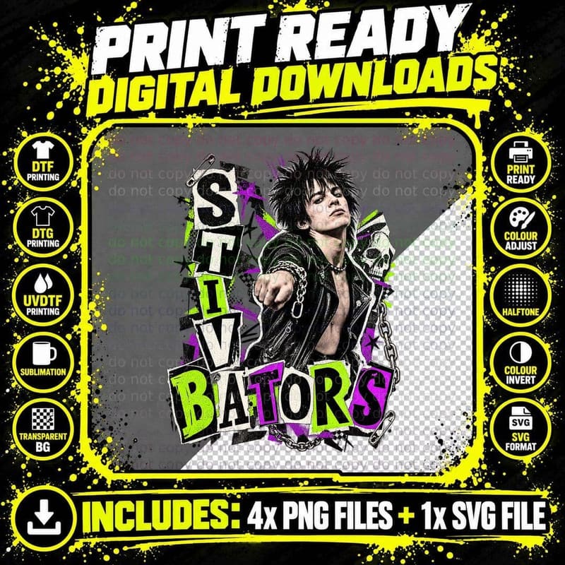 Stiv Bators Dead Boys Punk Zine Cleveland Punk Rock Fan Png SVG Digital Bundle