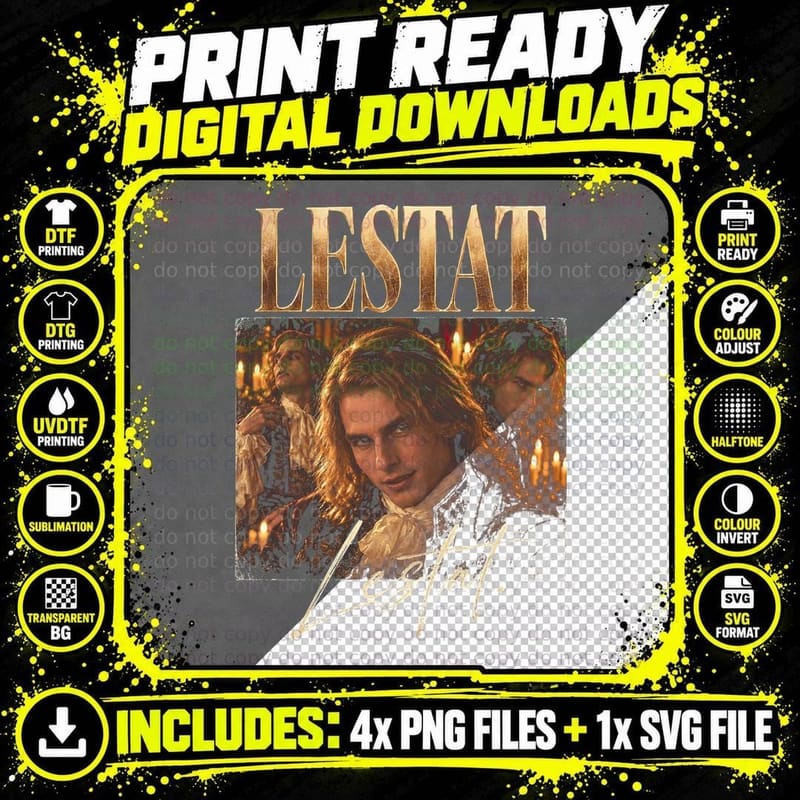 Lestat Interview With The Vampire Gothic Retro Bootleg Png SVG Digital Bundle