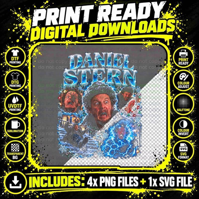 Home Alone Retro Collage Daniel Stern Marv Wet Bandits Png SVG Digital Bundle