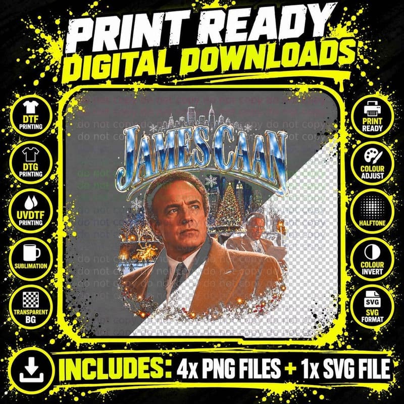 James Caan Elf Walter Hobbs Christmas Movie Retro Png SVG Digital Bundle