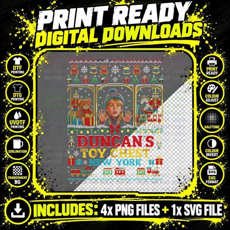 Home Alone 2 Duncan's Toy Chest New York Christmas Png SVG Digital Bundle