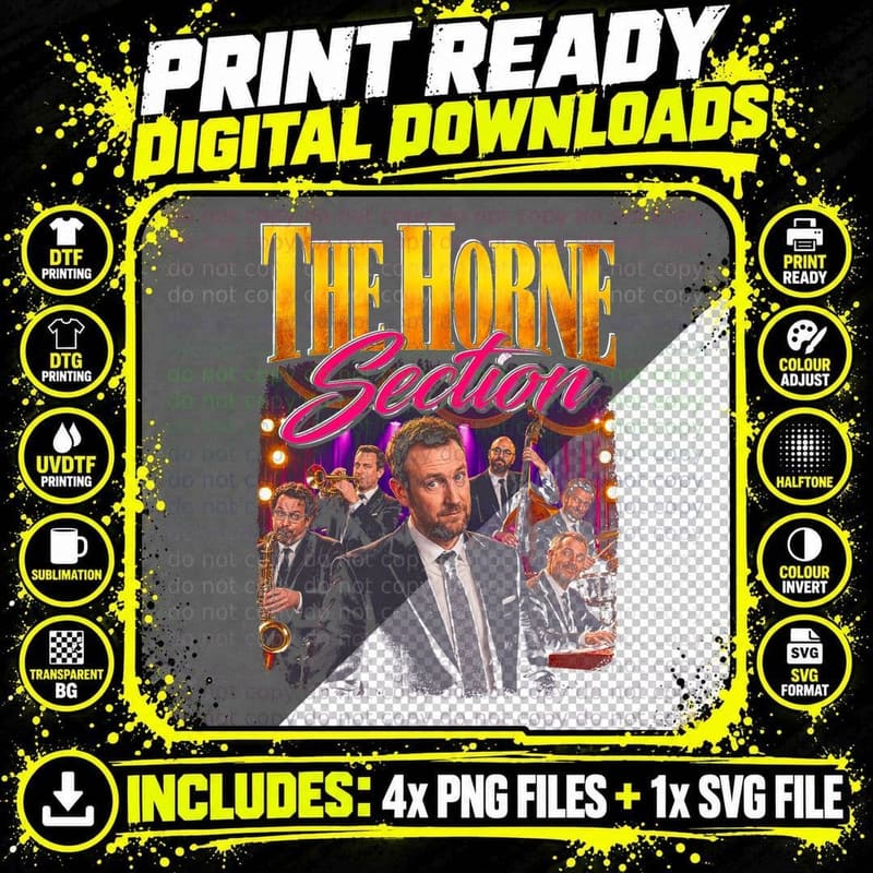 The Horne Section Alex Horne Retro British Comedy Fan Png SVG Digital Bundle