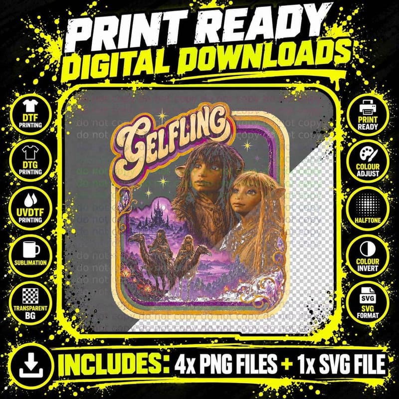 The Dark Crystal Vintage Gelfling Jen Kira Fantasy Png SVG Digital Bundle