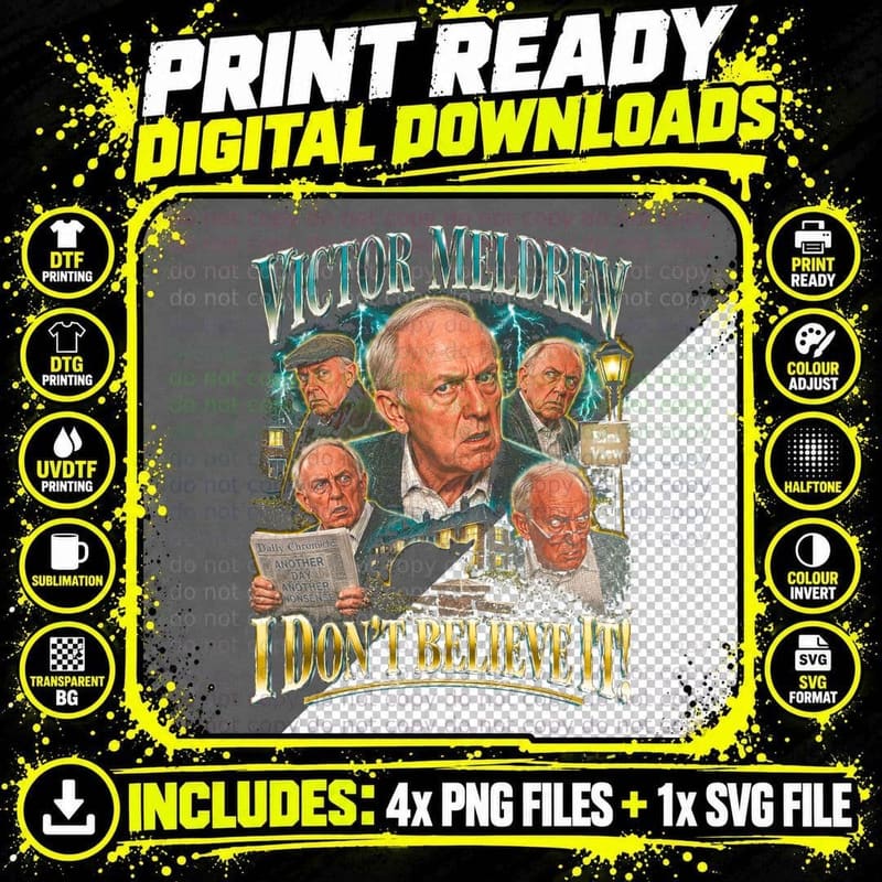 One Foot in the Grave Victor Meldrew Vintage Bootleg Png SVG Digital Bundle