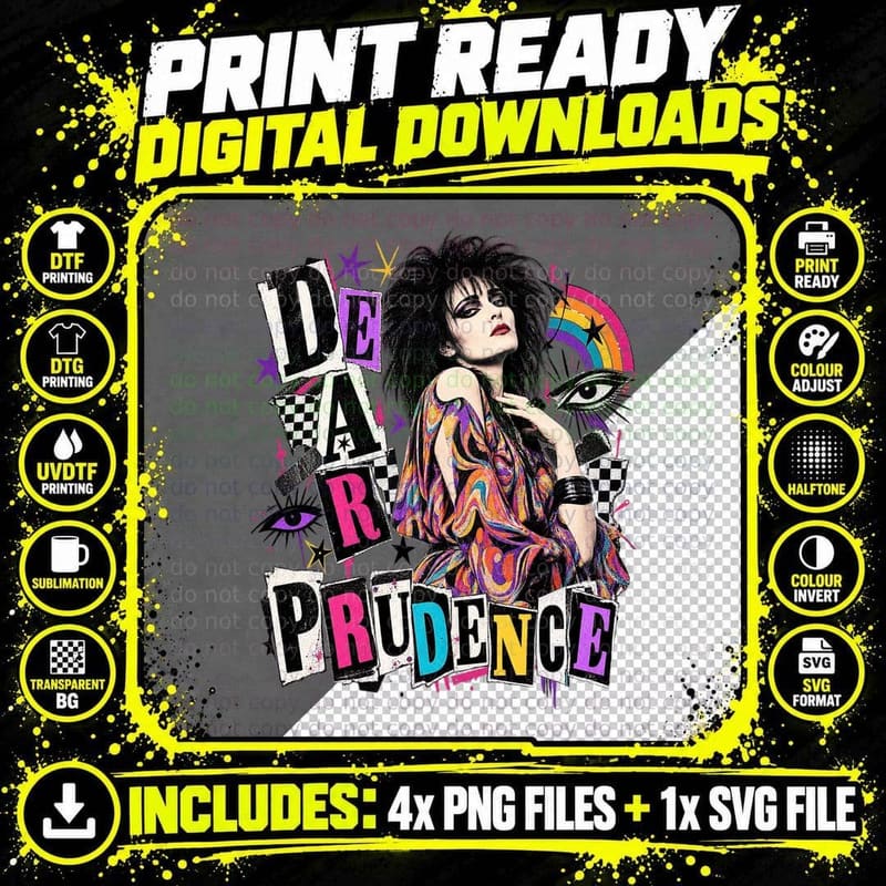 Siouxsie Sioux Dear Prudence Banshees Post Punk Goth 80s Png SVG Digital Bundle