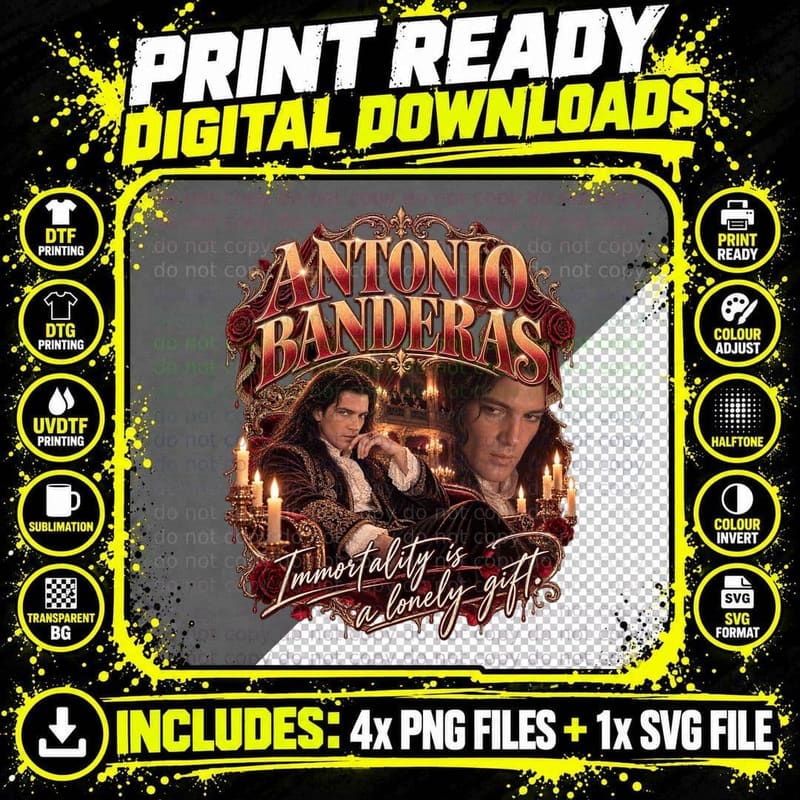 Interview with the Vampire Vintage Armand Antonio Png SVG Digital Bundle