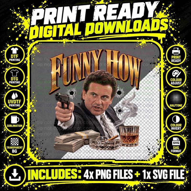 Goodfellas Vintage Joe Pesci Funny How Gangster Mafia Png SVG Digital Bundle