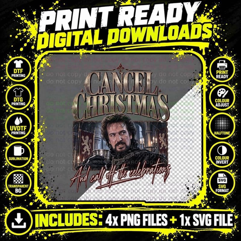 Robin Hood Prince of Thieves Vintage Sheriff Cancel Png SVG Digital Bundle