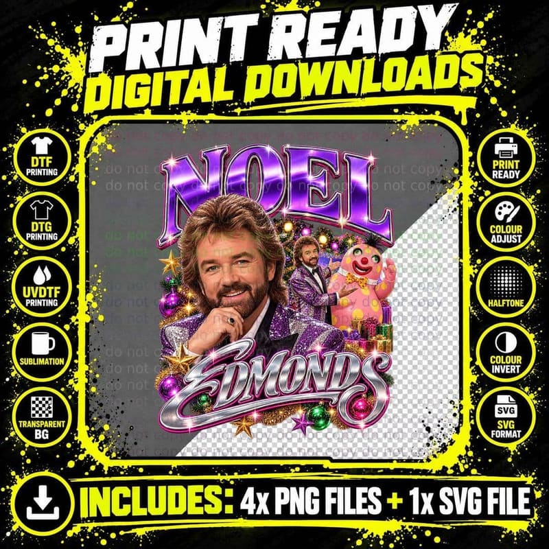Noel's House Party Vintage Noel Edmonds Mr Blobby Png SVG Digital Bundle