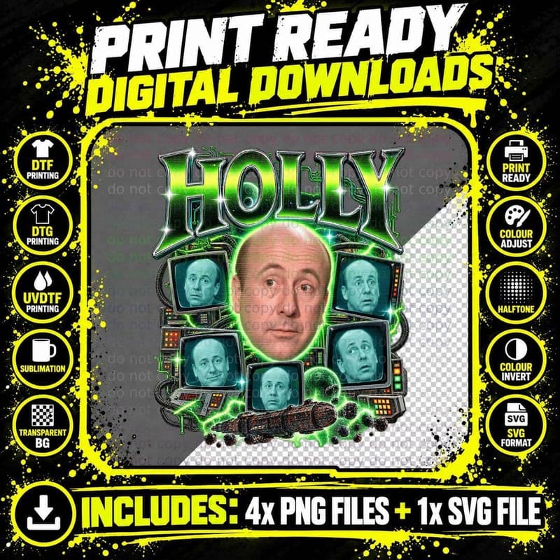 Red Dwarf Vintage Holly Norman Lovett Sci Fi Retro Tee Png SVG Digital Bundle
