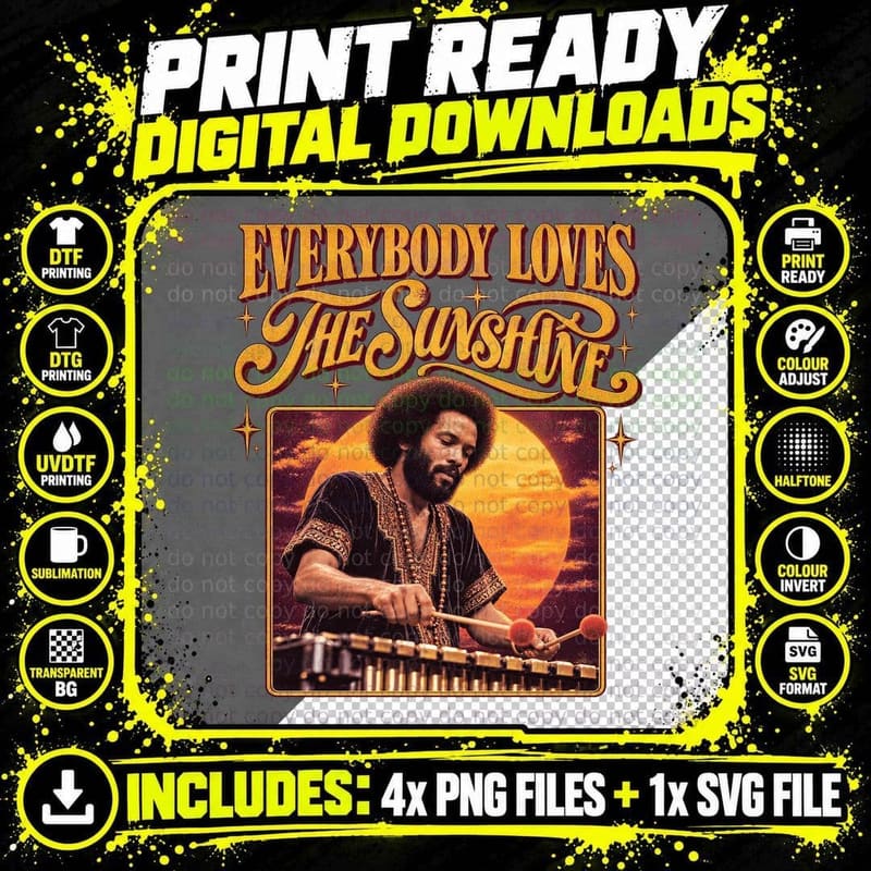 Roy Ayers Everybody Loves The Sunshine Vintage Jazz Funk Png SVG Digital Bundle