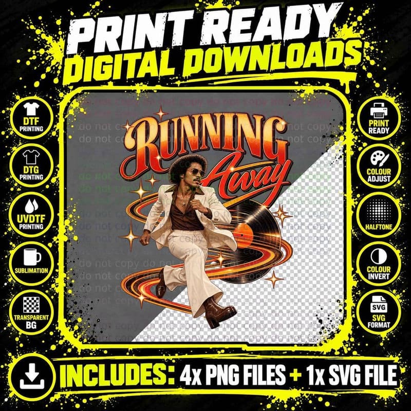 Roy Ayers Running Away Vintage Photo Jazz Funk Soul Png SVG Digital Bundle