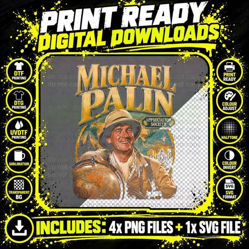 Around the World in 80 Days Vintage Travel Michael Palin Png SVG Digital Bundle
