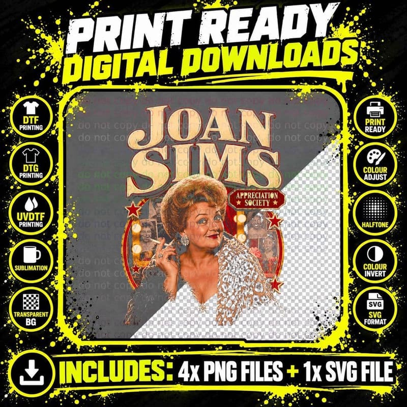 Carry On Camping Vintage British Comedy Joan Sims Png SVG Digital Bundle