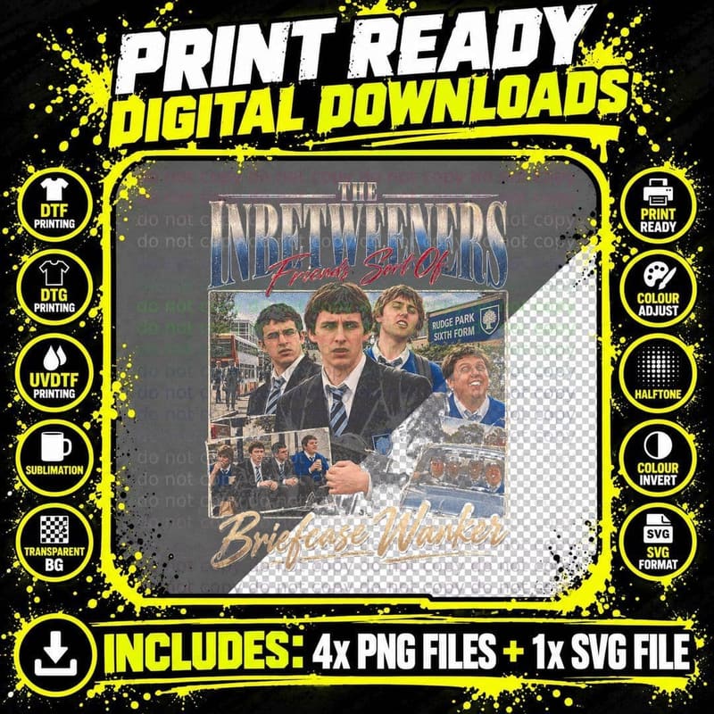 The Inbetweeners Vintage Bootleg Retro School Comedy TV Png SVG Digital Bundle