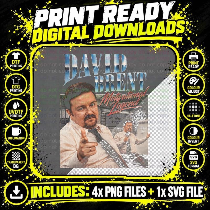 The Office UK Vintage Bootleg Retro Mockumentary Funny Png SVG Digital Bundle
