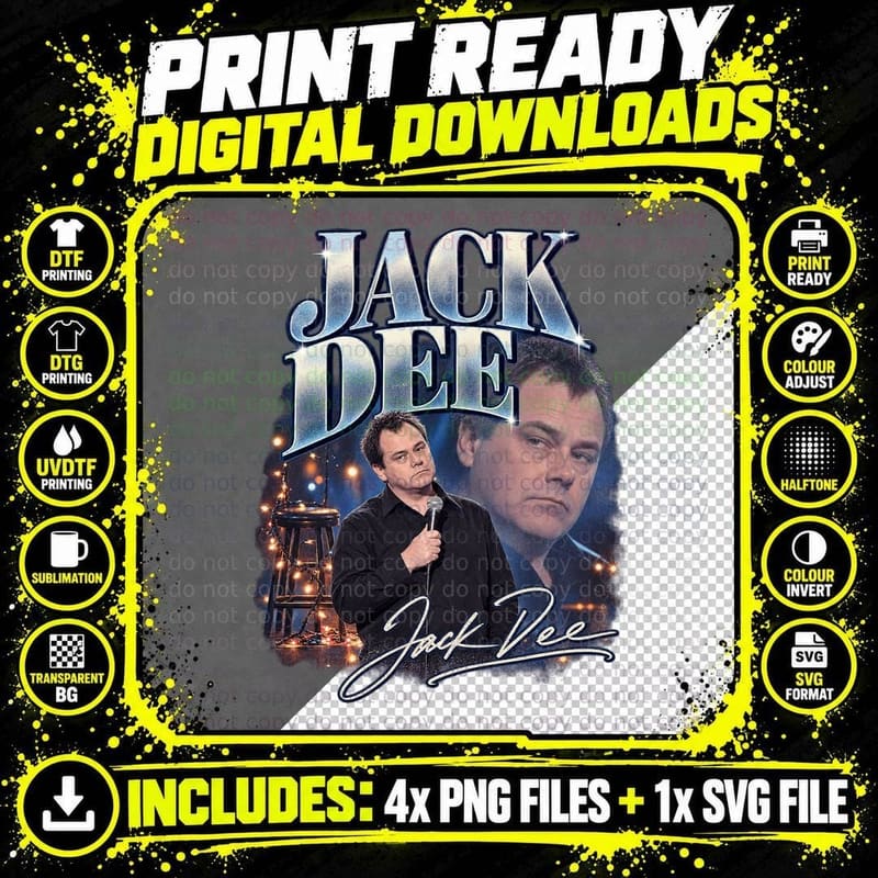 Jack Dee Christmas Stand Up Comedian Retro British Png SVG Digital Bundle