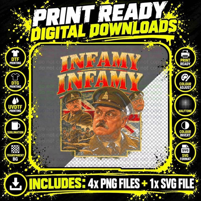 Captain Mainwaring Dads Army Infamy Retro British Sitcom Png SVG Digital Bundle