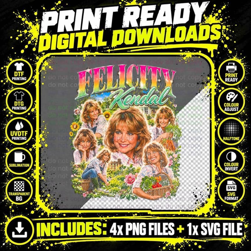 Felicity Kendal The Good Life Retro British Sitcom Png SVG Digital Bundle
