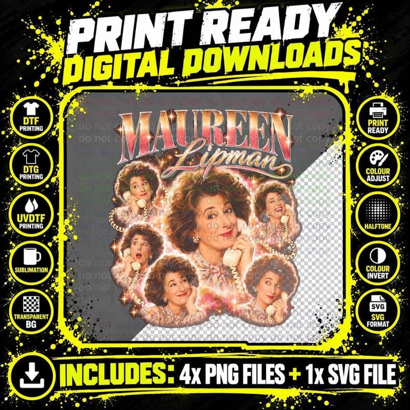 Maureen Lipman Retro British Comedy Actress Bootleg Gift Png SVG Digital Bundle