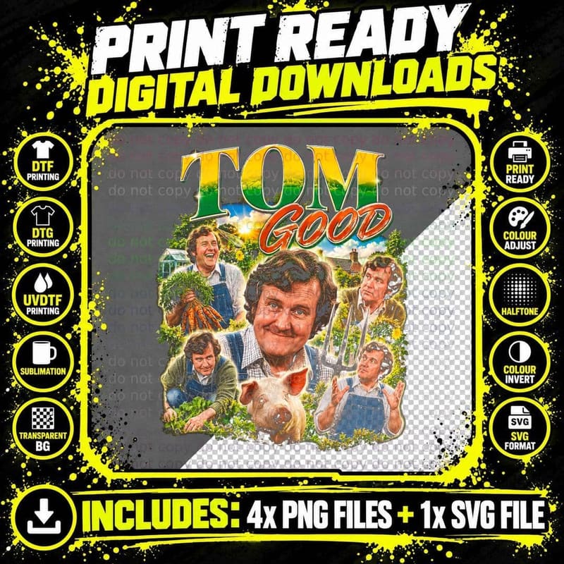 Tom Good The Good Life Retro British Sitcom Bootleg Gift Png SVG Digital Bundle