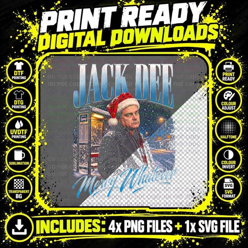 Jack Dee Christmas Vintage Deadpan British Comedy Snowy Png SVG Digital Bundle