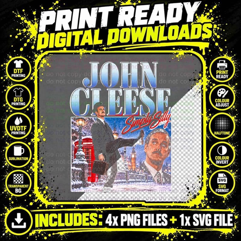 John Cleese Simply Silly Christmas Silly Walk Png SVG Digital Bundle