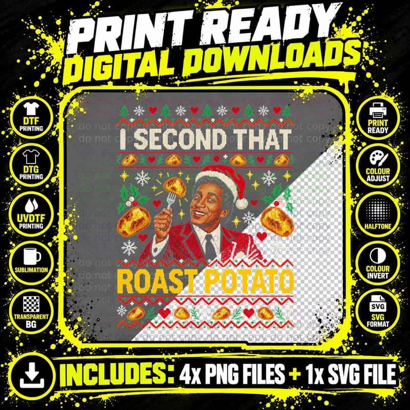 Smokey Robinson Ugly Sweater Christmas Soul Music Roast Png SVG Digital Bundle