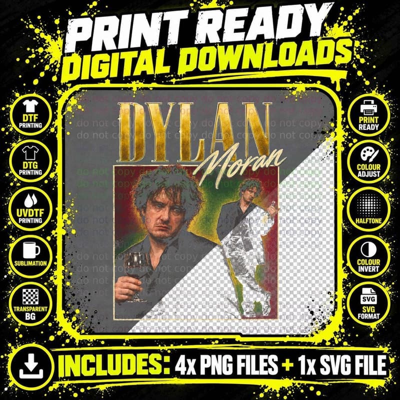 Dylan Moran Black Books Retro British Comedy Bootleg Png SVG Digital Bundle