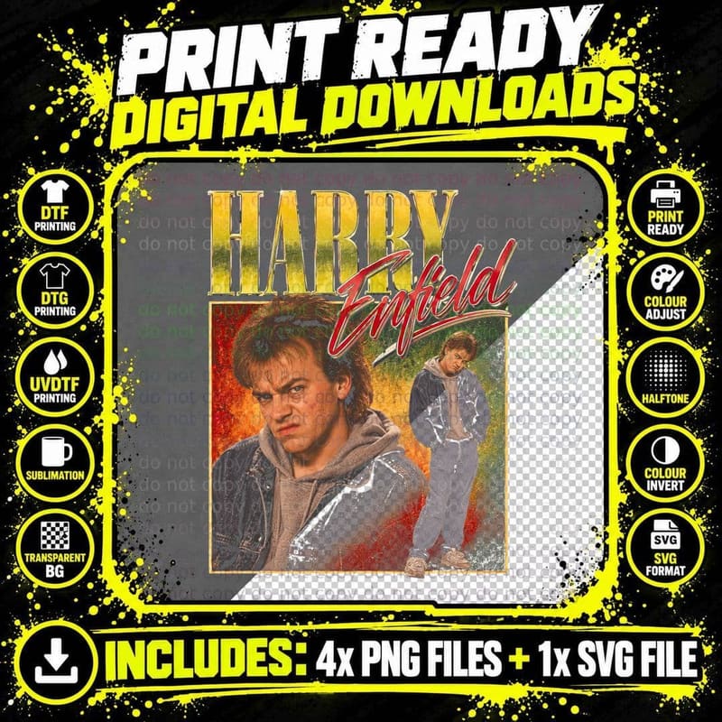 Harry Enfield Kevin the Teenager Retro British Comedy Png SVG Digital Bundle