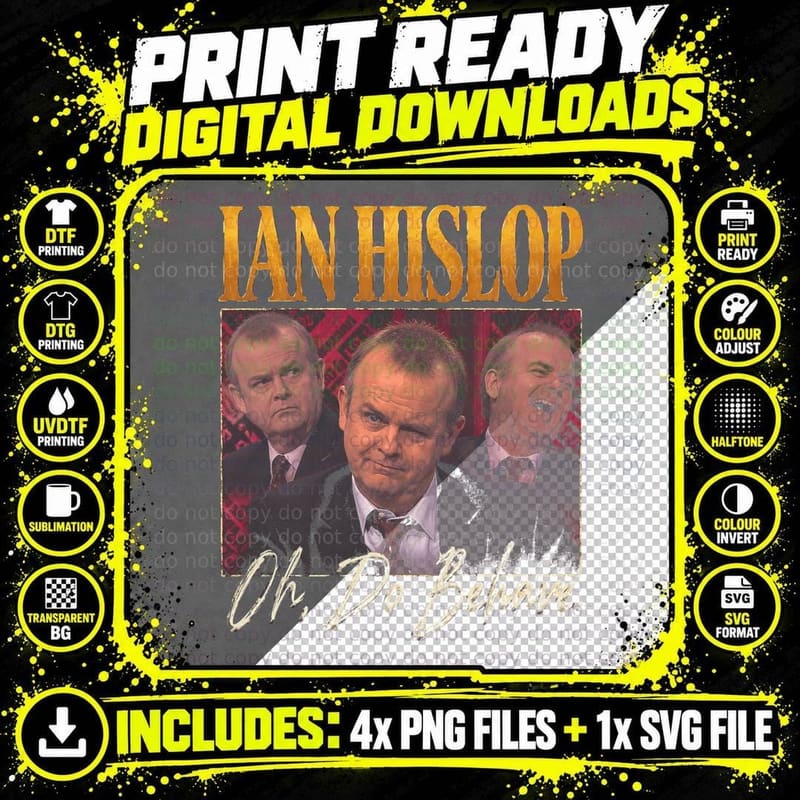 Ian Hislop Oh Do Behave Retro British TV Quiz Bootleg Png SVG Digital Bundle