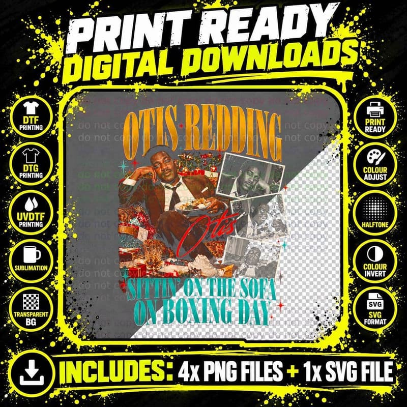 Otis Redding Sittin On The Sofa Boxing Day Soul Vintage Png SVG Digital Bundle
