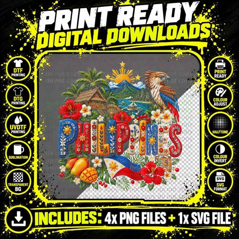 Filipino Tarsier Ugly Sweater Christmas Parol Lantern Png SVG Digital Bundle