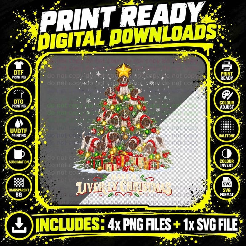 German Shorthaired Pointer — Have a Liver-ly Christmas Png SVG Digital Bundle