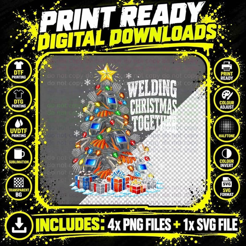 Welder Christmas Welding Worker Fabricator Xmas Gift Png SVG Digital Bundle