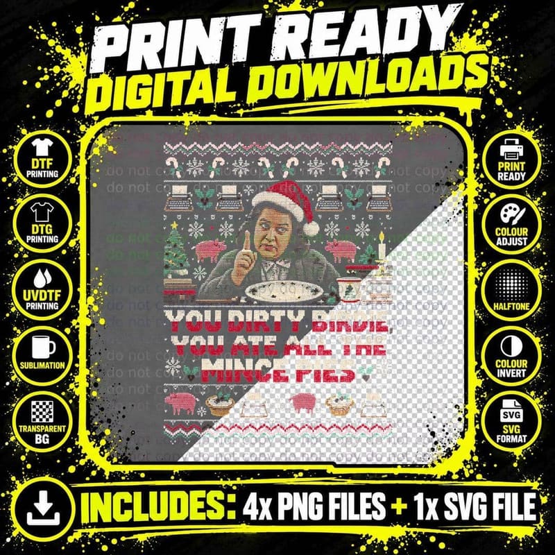 Misery — Annie's Missing Mince Pies Halftone T-Shirt Png SVG Digital Bundle