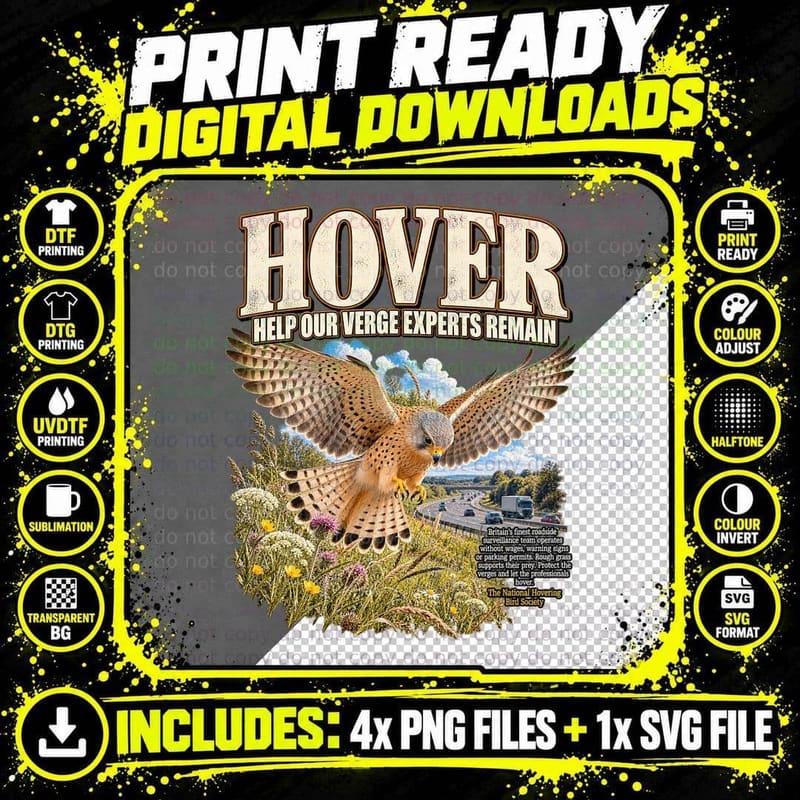 Hover Help Our Verge Experts Remain Kestrel Bird of Prey Png SVG Digital Bundle