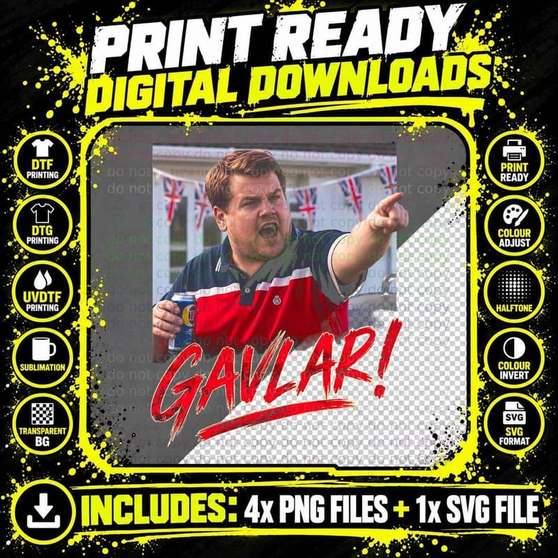 Gavlar Smithy Gavin and Stacey Barbecue Retro British Png SVG Digital Bundle
