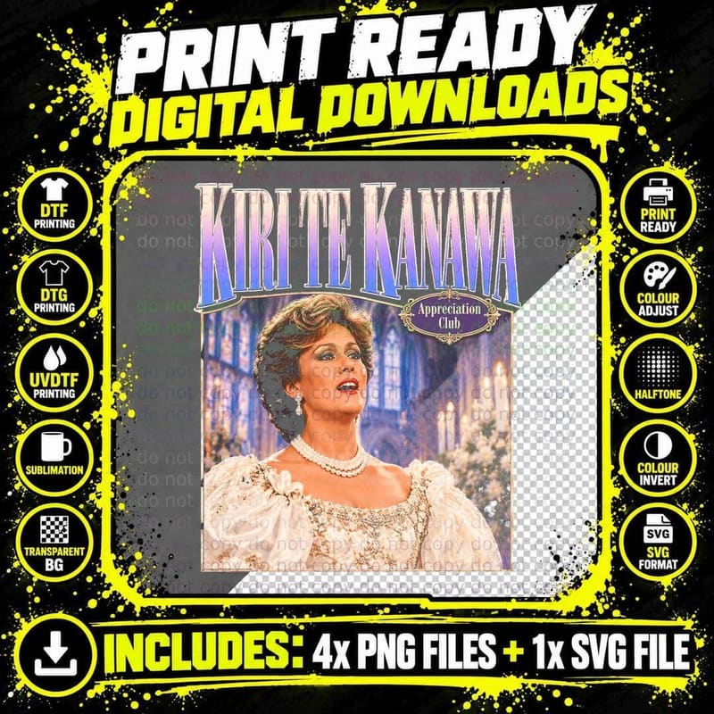 Kiri Te Kanawa Appreciation Club Opera Soprano Pearls Png SVG Digital Bundle