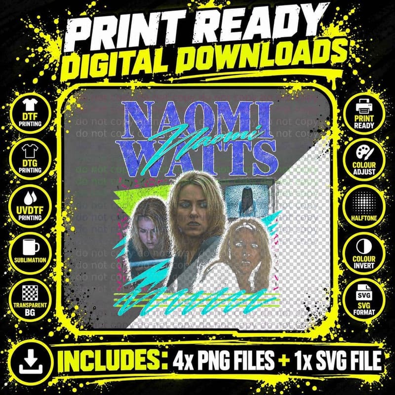 Naomi Watts The Ring Cursed Videotape Retro 2000s Horror Png SVG Digital Bundle