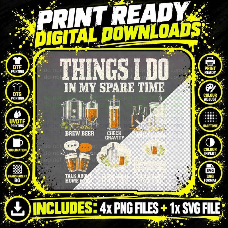 Home Brewing Beer Homebrew Brewer Craft Beer Lovers Png SVG Digital Bundle