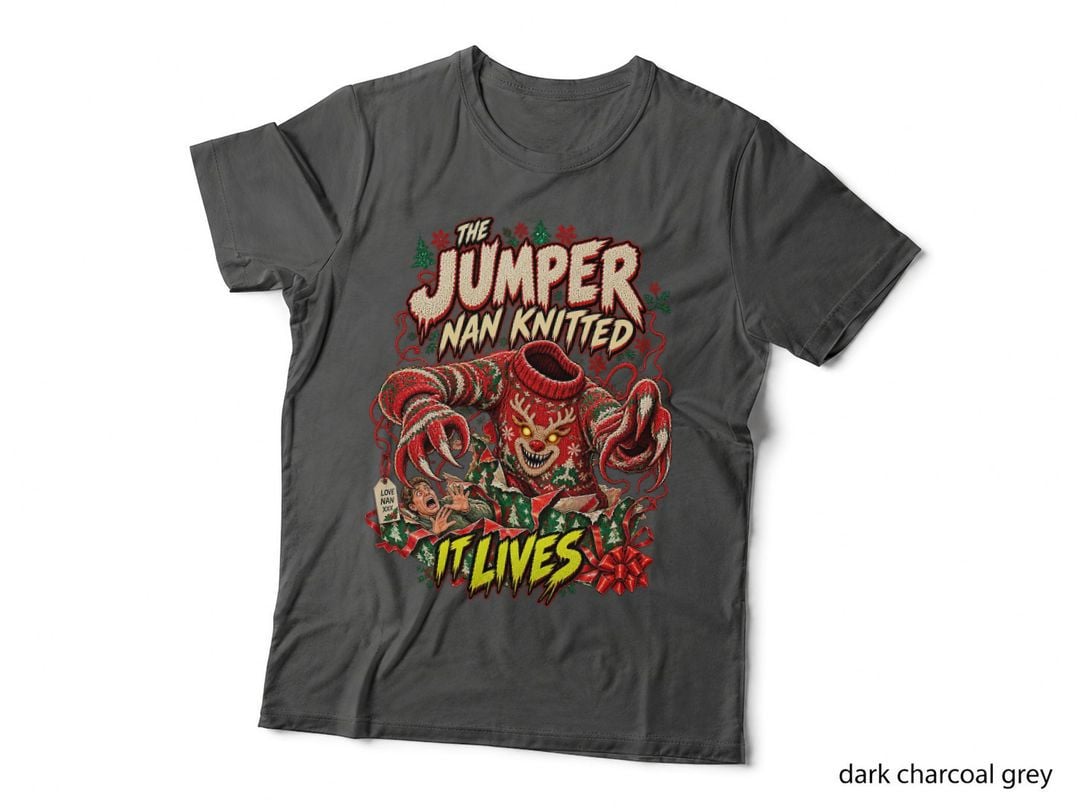 The Jumper Nan Knitted Ugly Sweater Christmas Horror Retro T-Shirt