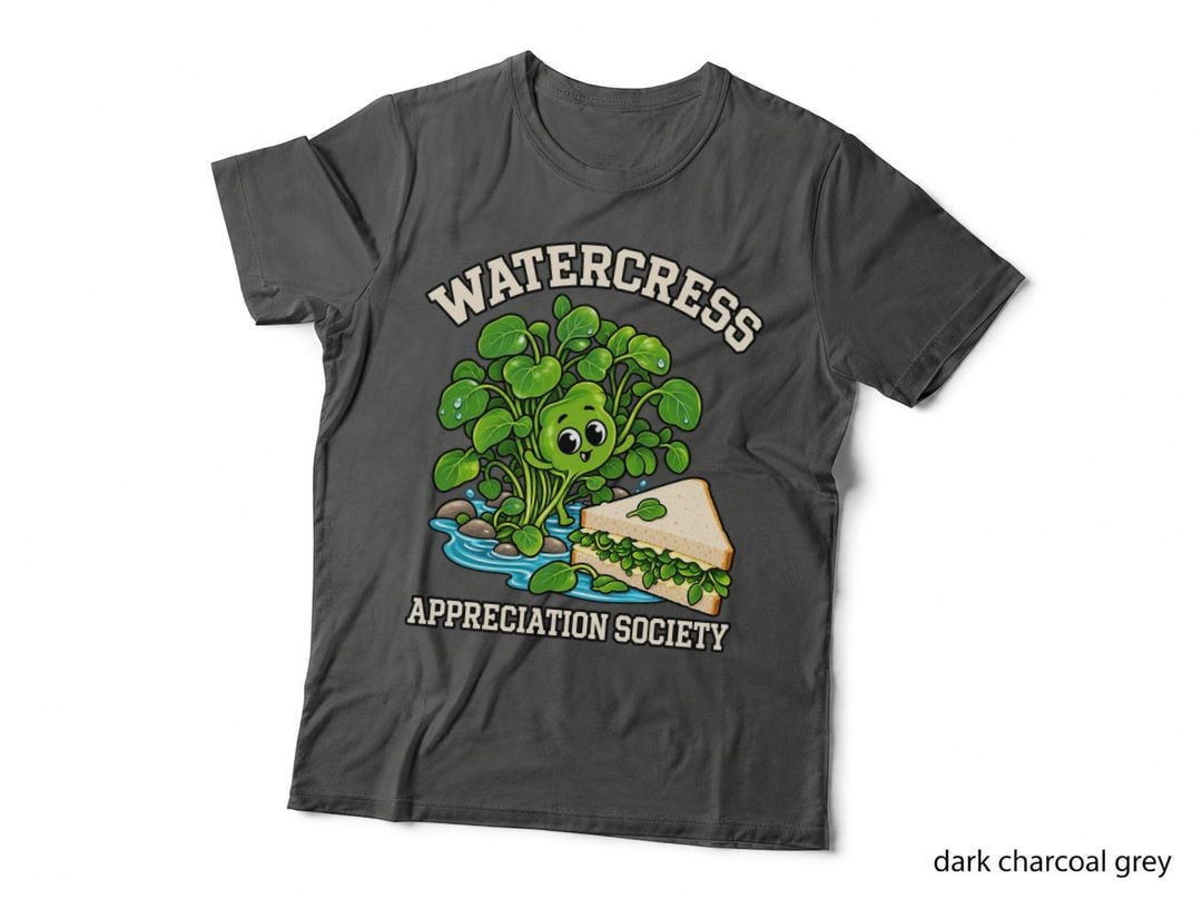 Watercress Appreciation Society Retro Cartoon Cress Sandwich Lovers T-Shirt