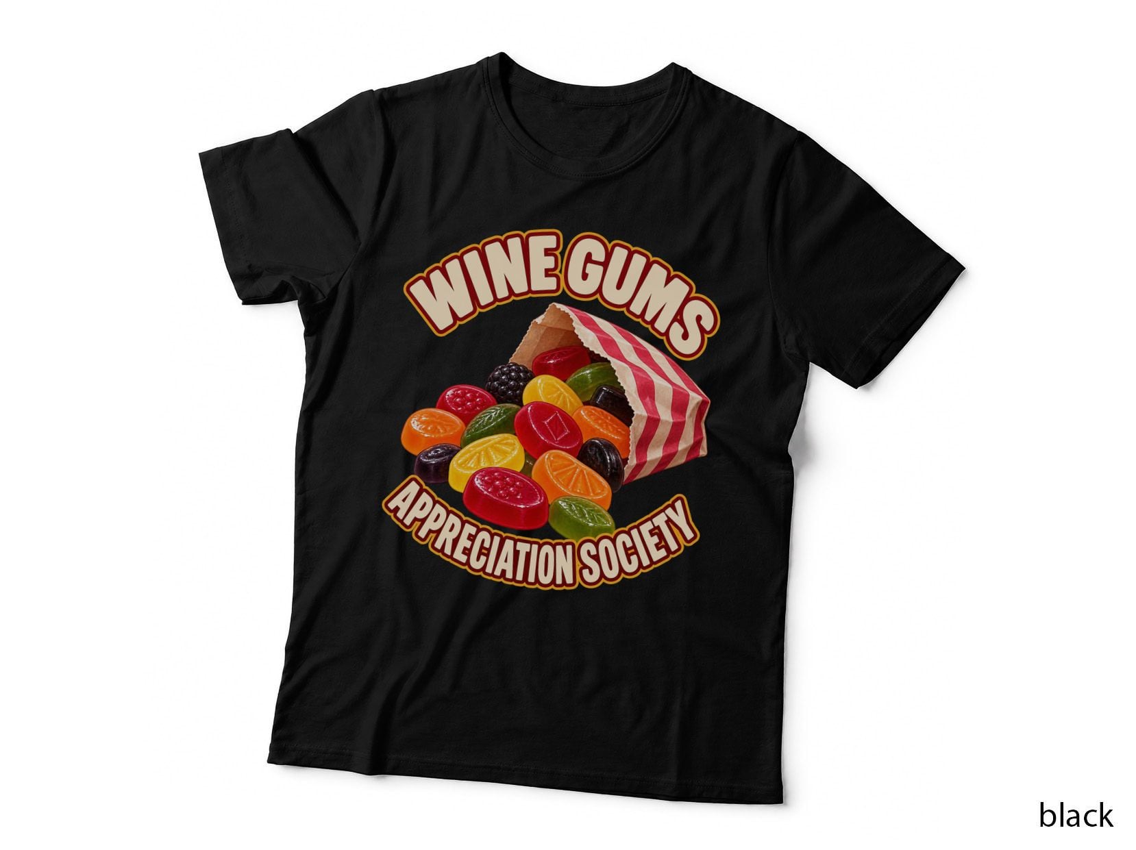 Wine Gum Appreciation Society Vintage British Sweets Candy Lovers T-Shirt