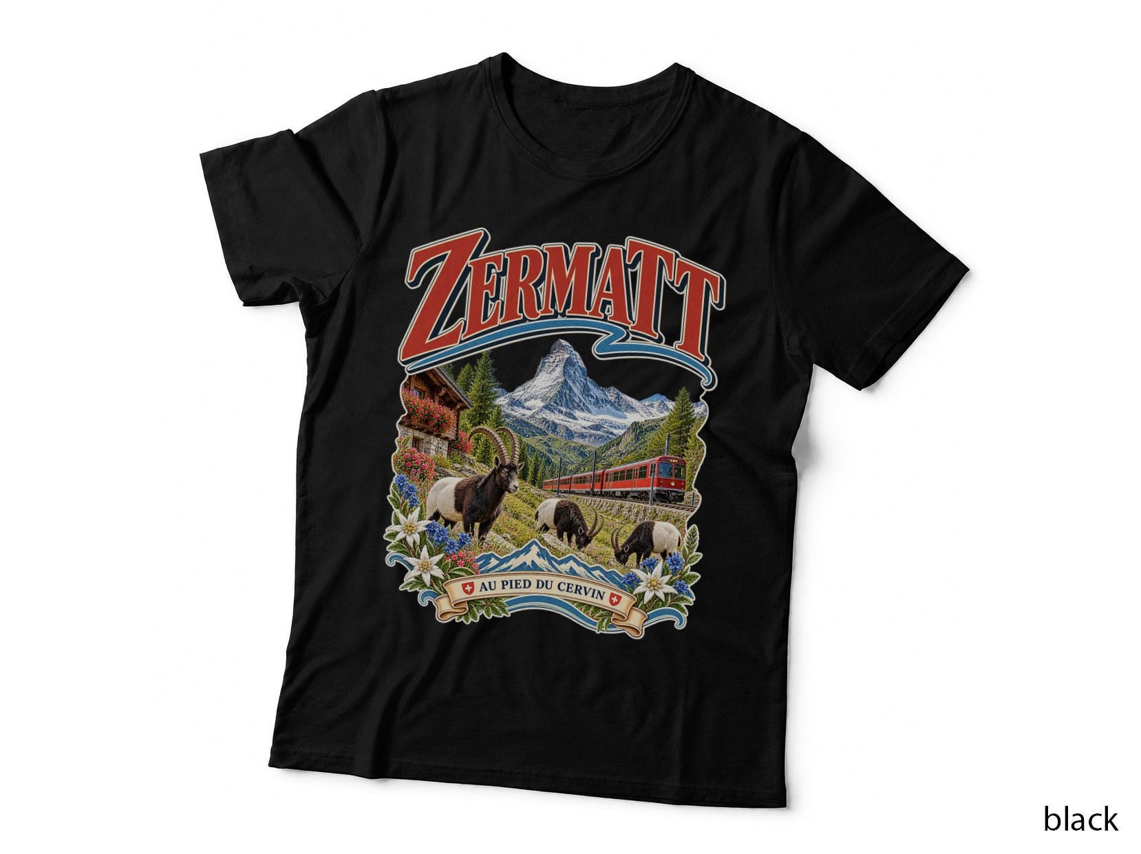 Zermatt Matterhorn Switzerland Vintage Travel Retro Alpine T-Shirt